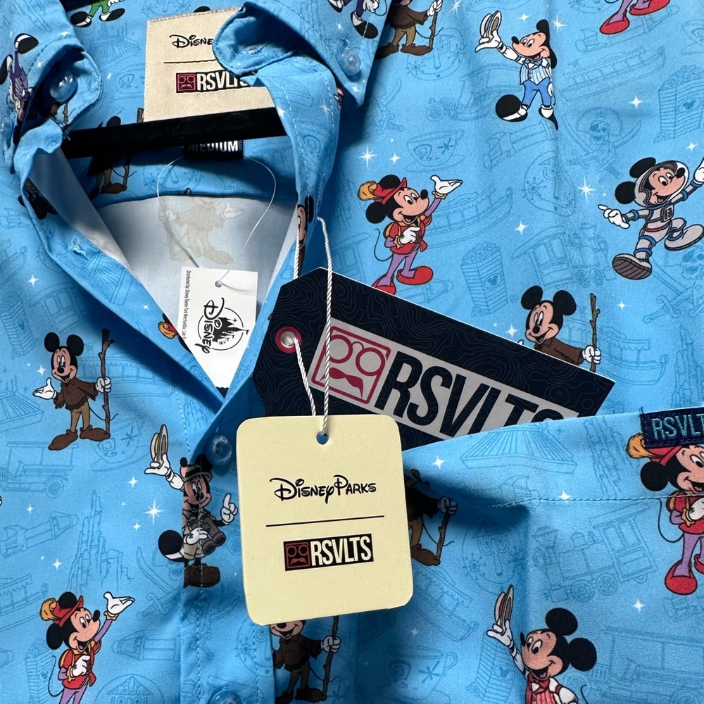 Disney Parks RSVLTS Magic Kingdom Mickey Mouse Shirt Men’s medium - Picture 2 of 4